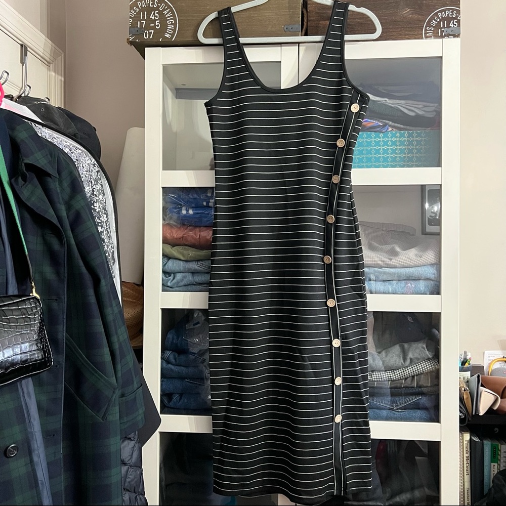 MOVING sale! Primark striped button body con dress